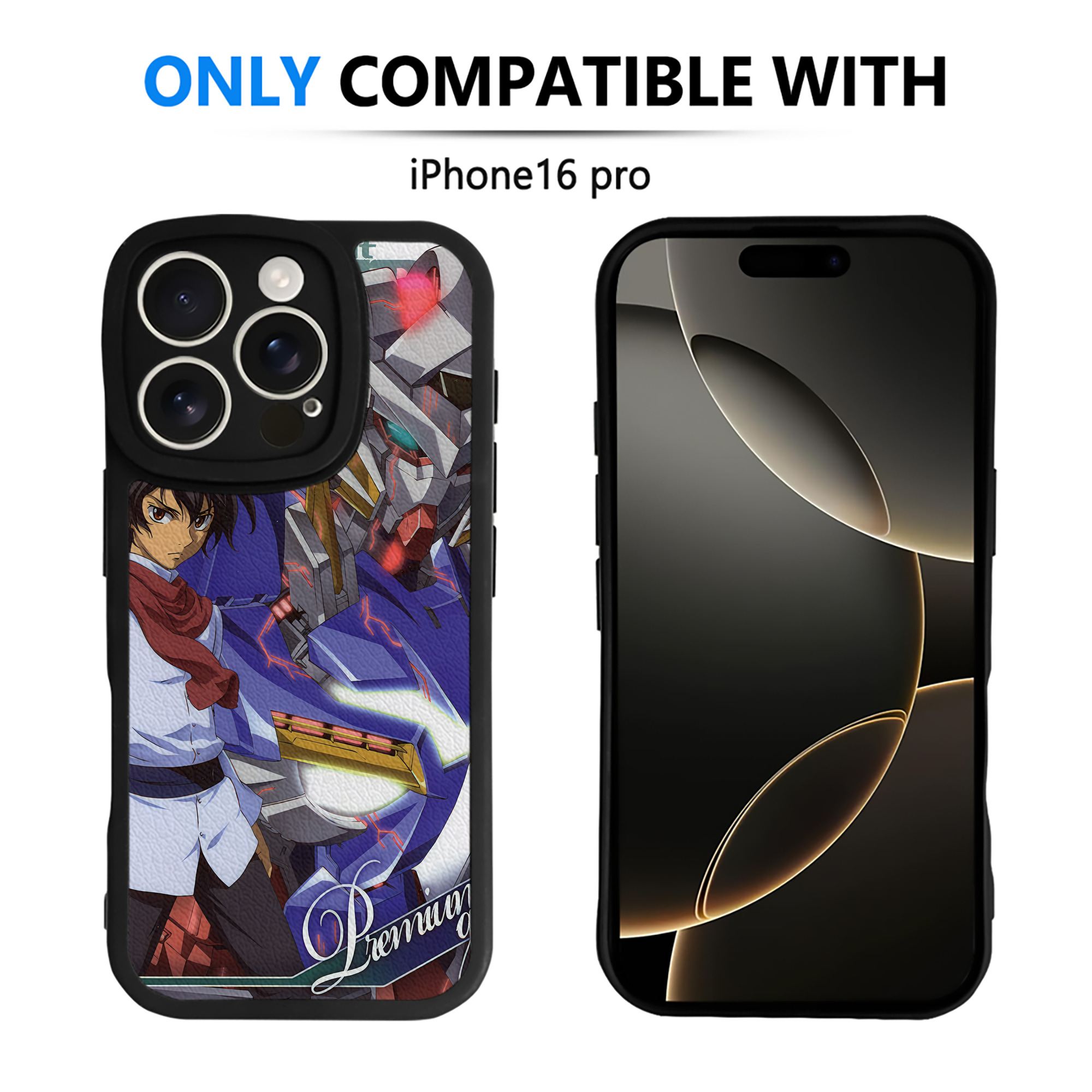 （画像用） 機動戦士ガンダム Mobile Suit Gundam 【iPhone 16シリーズ対応】シリコンスマホケース（レザー調） 材質：シリコン